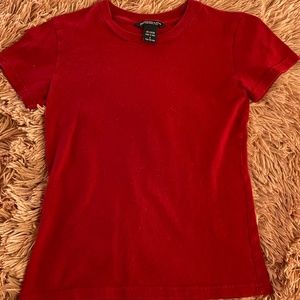 Abercrombie & Fitch Women's Small Solid Red Tee